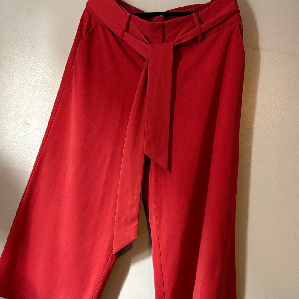 Lane Bryant Vibrant Red Wide-Leg Pants
